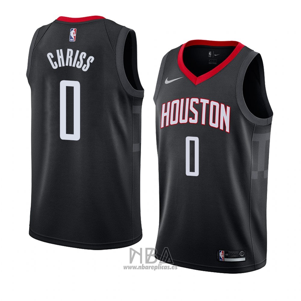 Camiseta Houston Rockets Marquese Chriss NO 0 Statement 2018 Negro